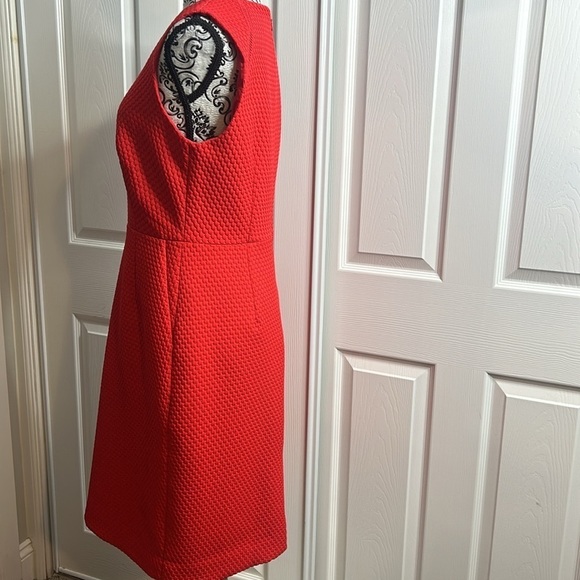 J Crew Sheath Dress Red Orange Sleeveless 8 - Picture 2 of 5